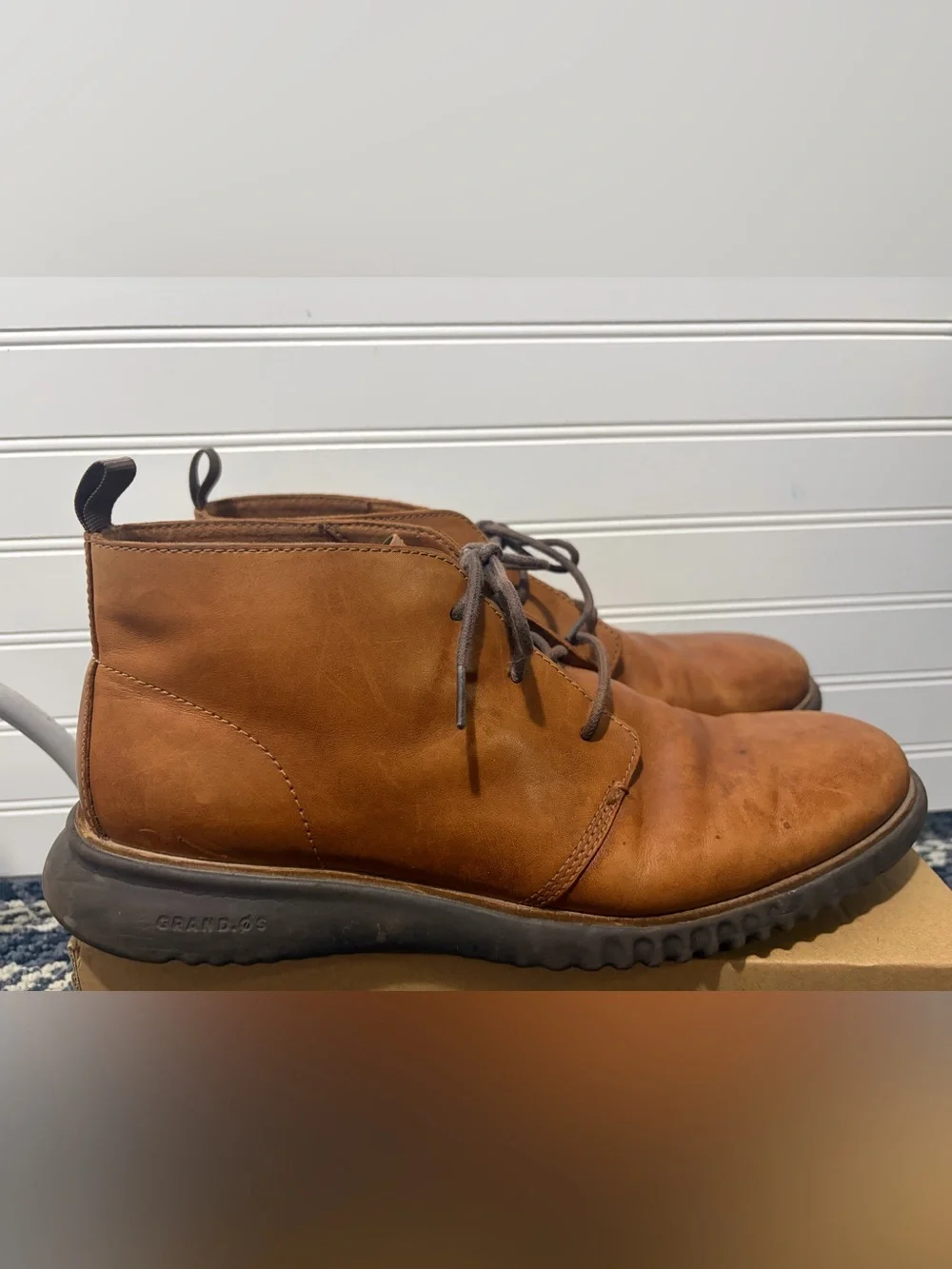 Cole Haan Tan Leather Zeroground Chukka Boots